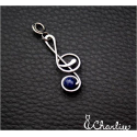 Přívěsek Houslový klíč - Lapis lazuli
